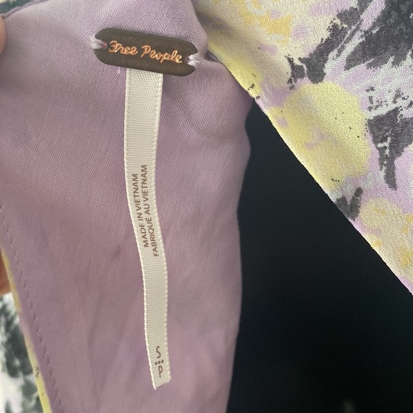 Free People Mabel Printed Lilac Combo Top Size Small - Picture 10 of 11